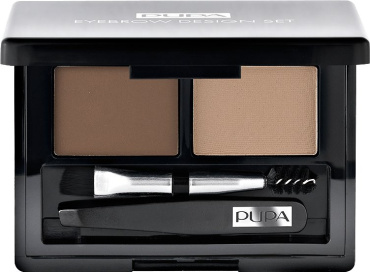 Кольорова пудра для брів Pupa Eyebrow Set + фіксуючий віск 1, 1.1 г