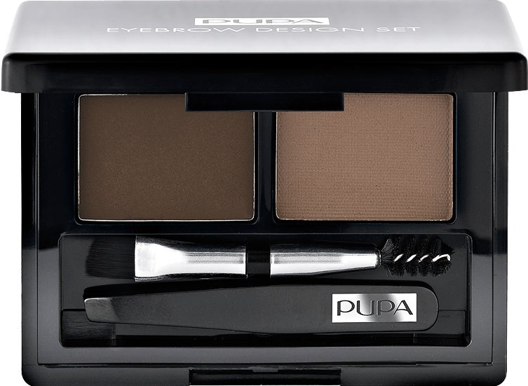 Pupa кольорова пудра для брів + фіксуючий віск Eyebrow Set 2, 1.1г 1