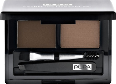 Цветная пудра для бровей Pupa Eyebrow Set + фиксирующий воск 2, 1.1 г