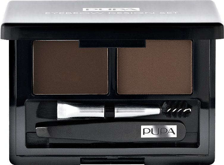 Цветная пудра для бровей Pupa Eyebrow Set + фиксирующий воск №3, 1.1 г