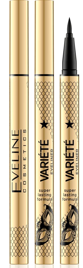 Водостійка підводка-фломастер Eveline Cosmetics 24h ULTRA BLACK серії VARIETE
