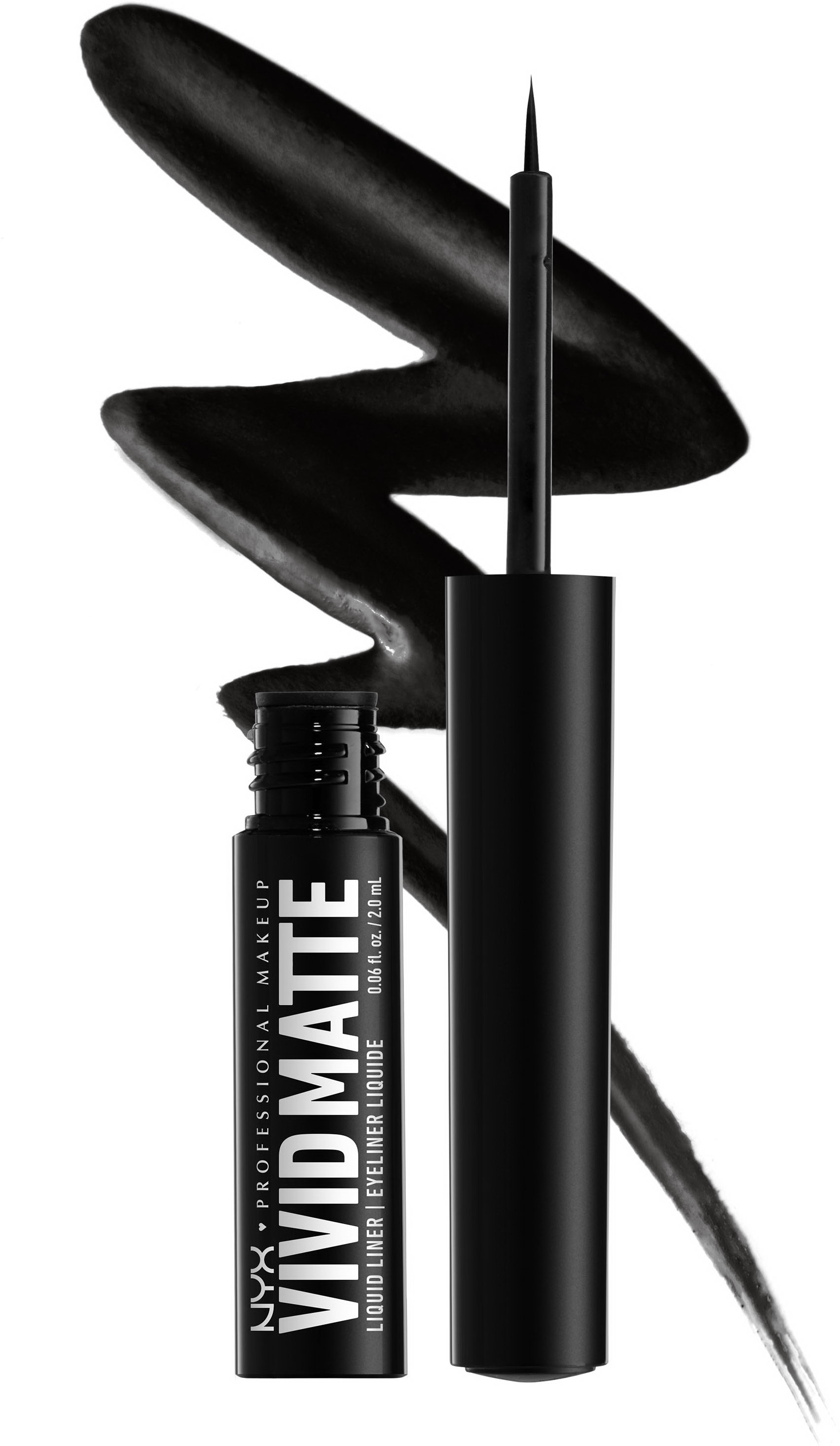 Подводка для глаз NYX Professional Makeup Vivid Matte Liquid Liner 01 black, 2 мл