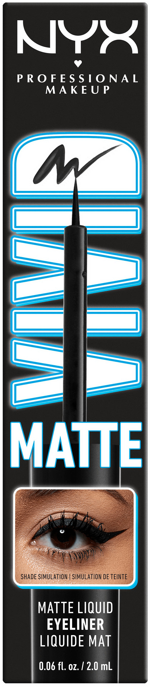 Подводка для глаз NYX Professional Makeup Vivid Matte Liquid Liner 01 black, 2 мл фото 2