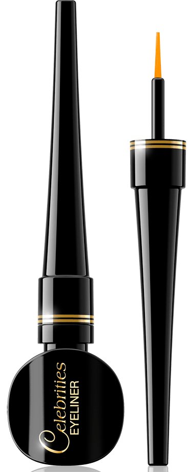 Підводка для очей Eveline CELEBRITIES EYELINER водостійка Чорна 3 мл