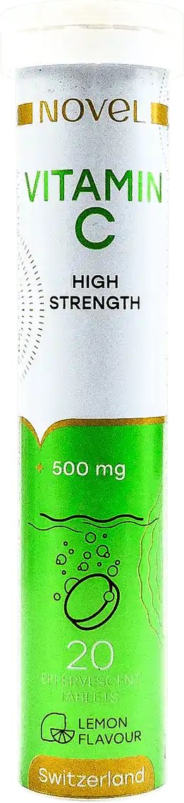 Novel вітаміни шипучі Vitamin C 20 шипучих таблеток 2