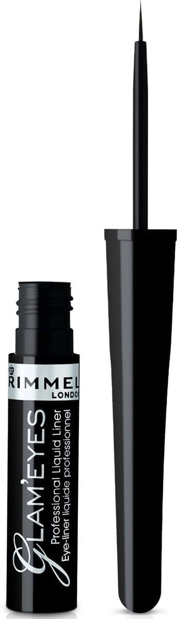 Подводка для глаз Rimmel Glam`eyes Professional Liquid Liner 001 Black Glamour 3.5 мл фото 1