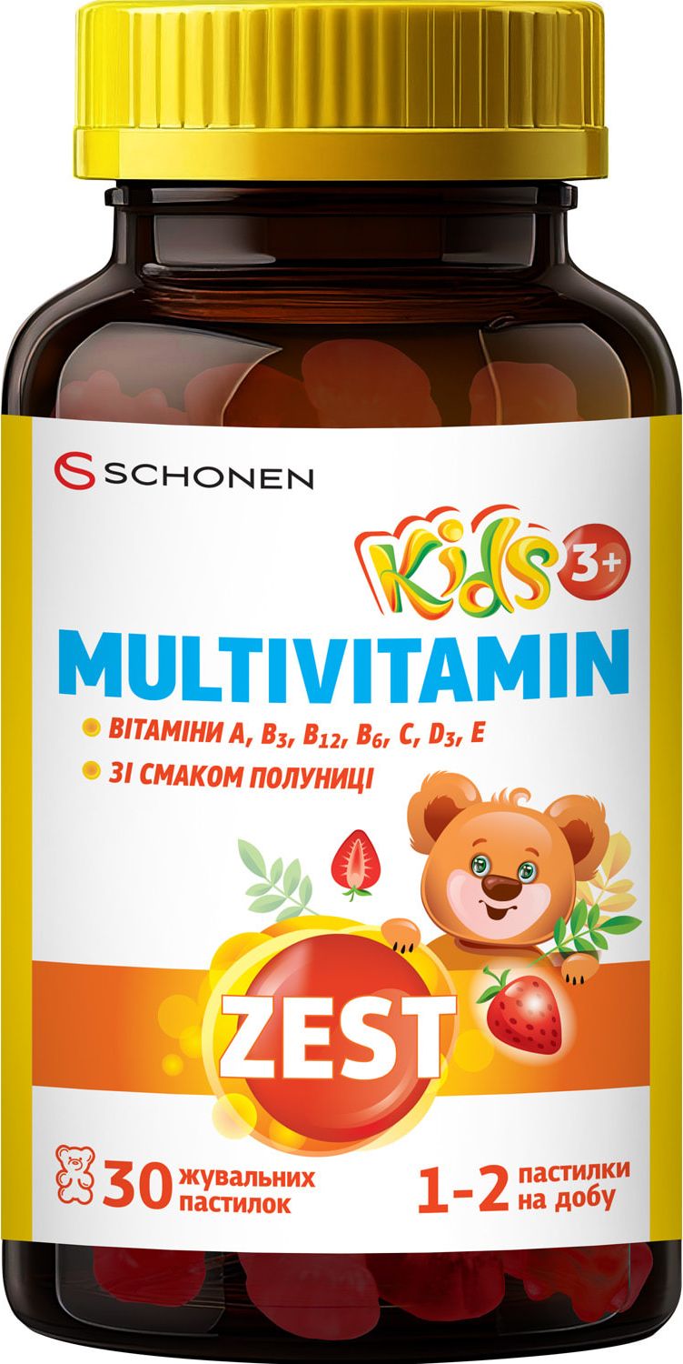 Zest Кідз Мультивітамін, 30 жувальні пастилки 1