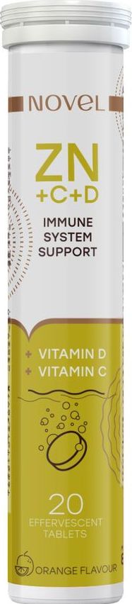 Витамины шипучие Novel Vitamin C + Zinc + D 20 шт.