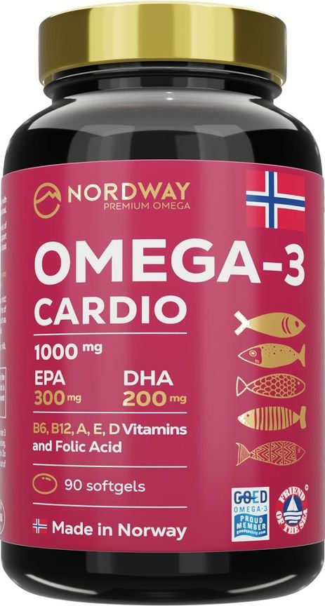 Диетическая добавка NORDWAY Cardio Омега-3, 1000 мг капсулы 90 шт. фото 5