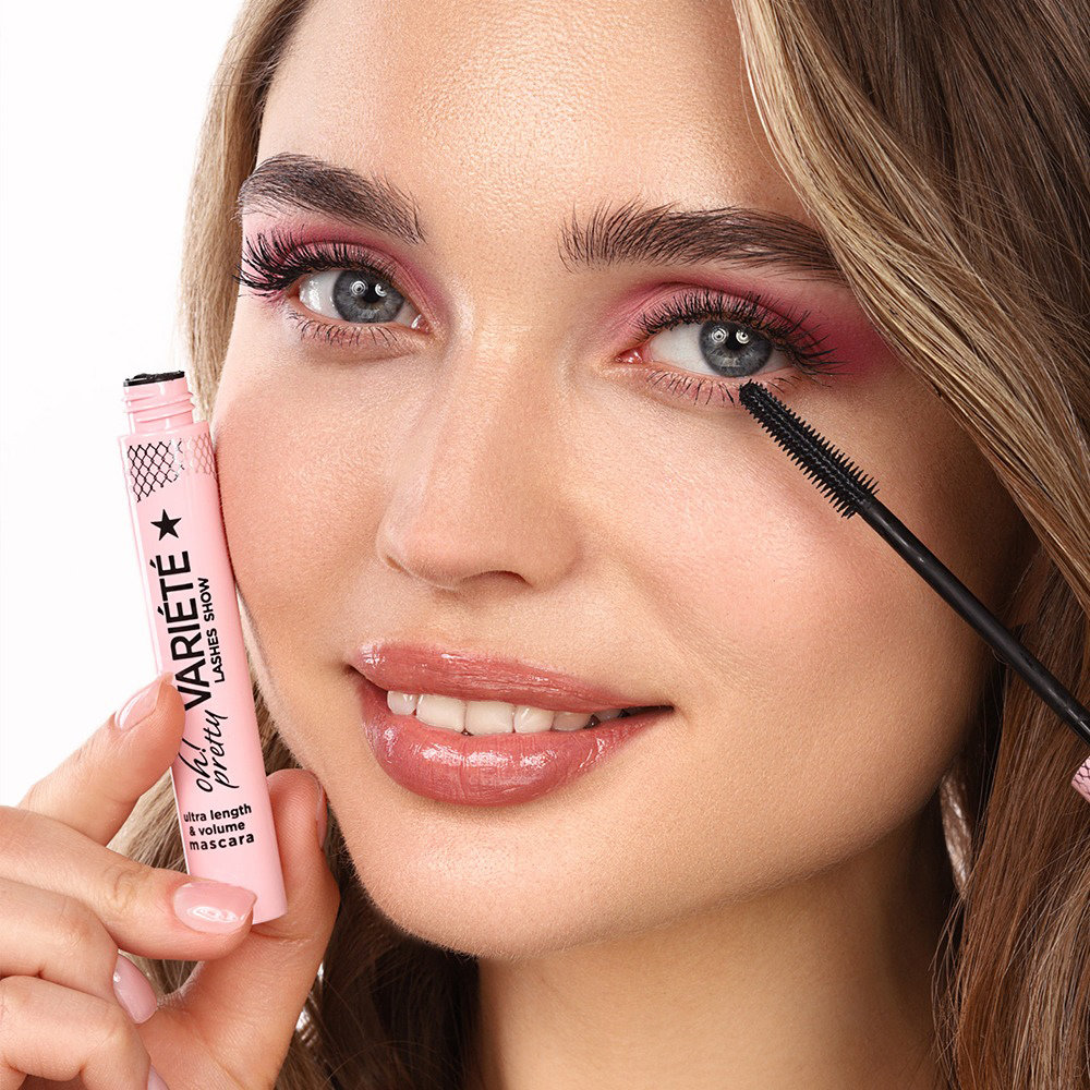 Тушь для ресниц Eveline Cosmetics Variete Lashes Show Oh! Pretty Black удлиняет и придает объем, 10 мл фото 4