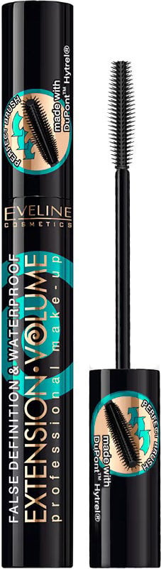 Туш для вій Eveline Extension Volume False Definition & Waterproof Mascara чорна 10 мл 1