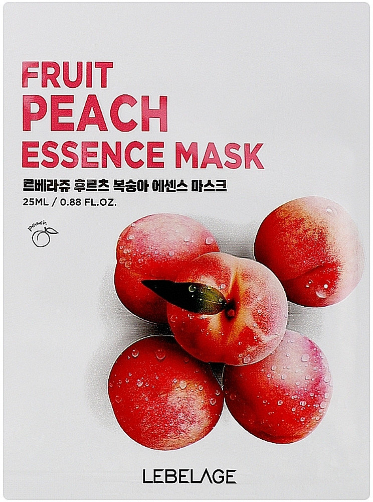 Lebelage маска д/обличчя тканинна з екстрактом персика Fruit Essence, 25г