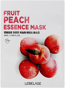 Маска для лица тканевая Lebelage Fruit Essence с экстрактом персика 25 мл