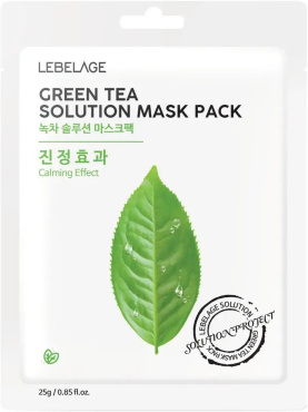 Маска для лица тканевая Lebelage Solution с зеленым чаем 25 г