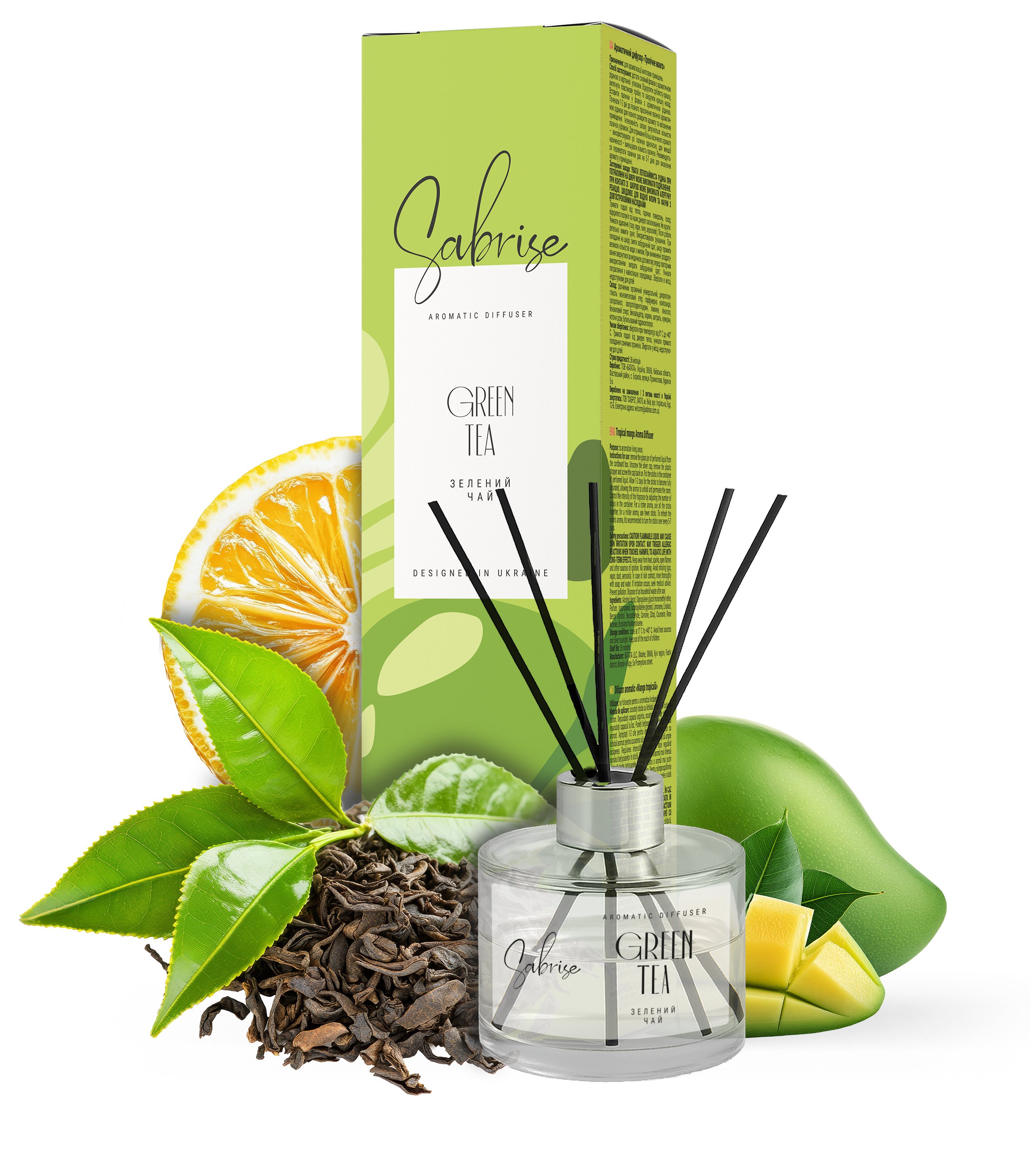 Аромадиффузор Sabrise Green Tea Зеленый чай 85 мл фото 4