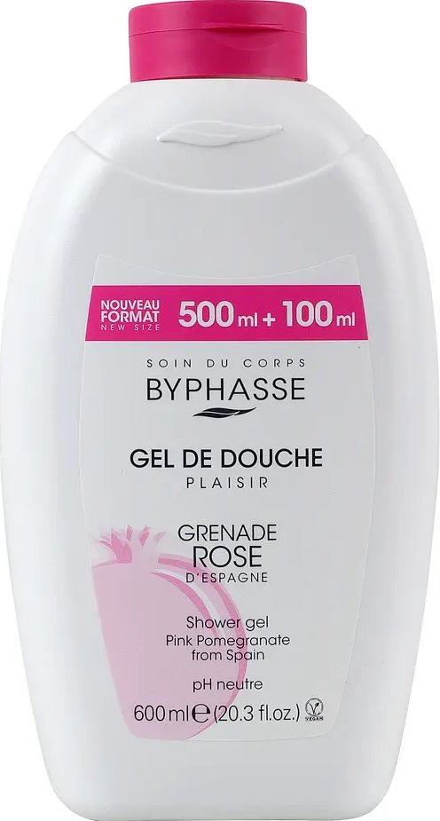Гель для душа Byphasse Pink Pomegranate 600 мл фото 1