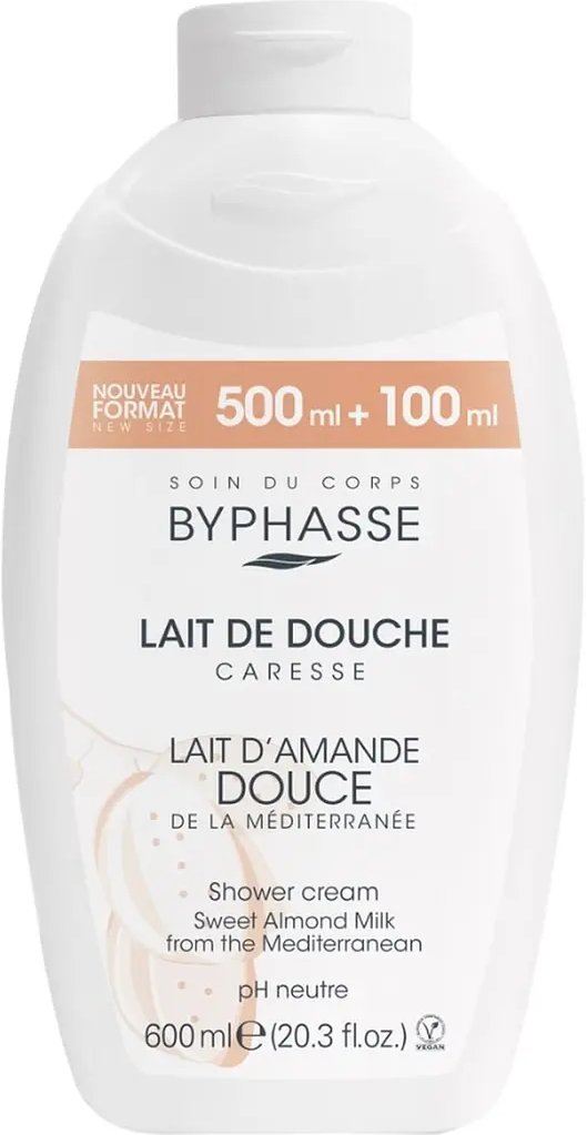 Byphasse гель д/душу Sweet Almond Milk, 600мл