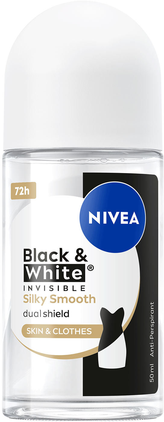 Антиперспирант NIVEA Черное и Белое невидимый: гладкий шёлк роликовый 50 мл