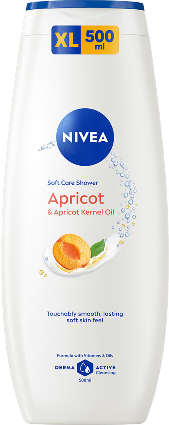 Гель-догляд для душу NIVEA Абрикос та олія абрикосових кісточок з вітамінами C та E 500 мл
