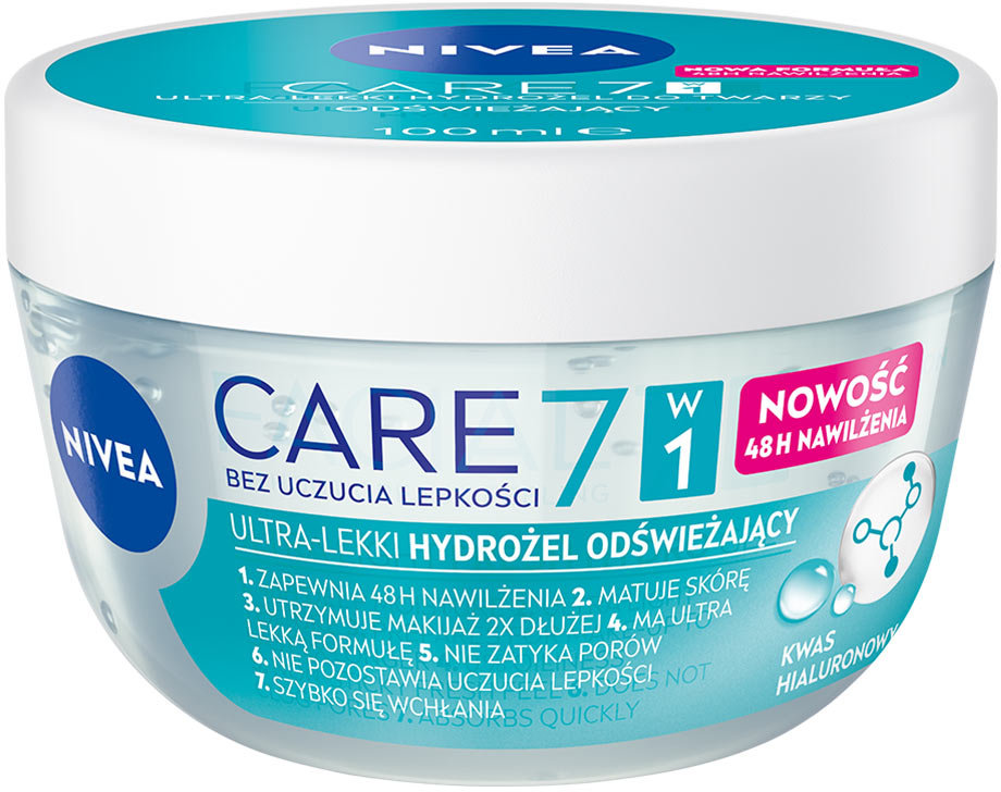 Гідрогель для обличчя NIVEA Care з гіалуроновою кислотою 100 мл 2