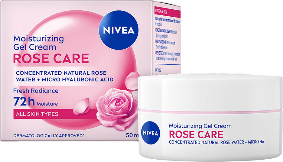 Крем-гель для обличчя NIVEA Rose Touch з гіалуроновою кислотою та водою троянди 50 мл