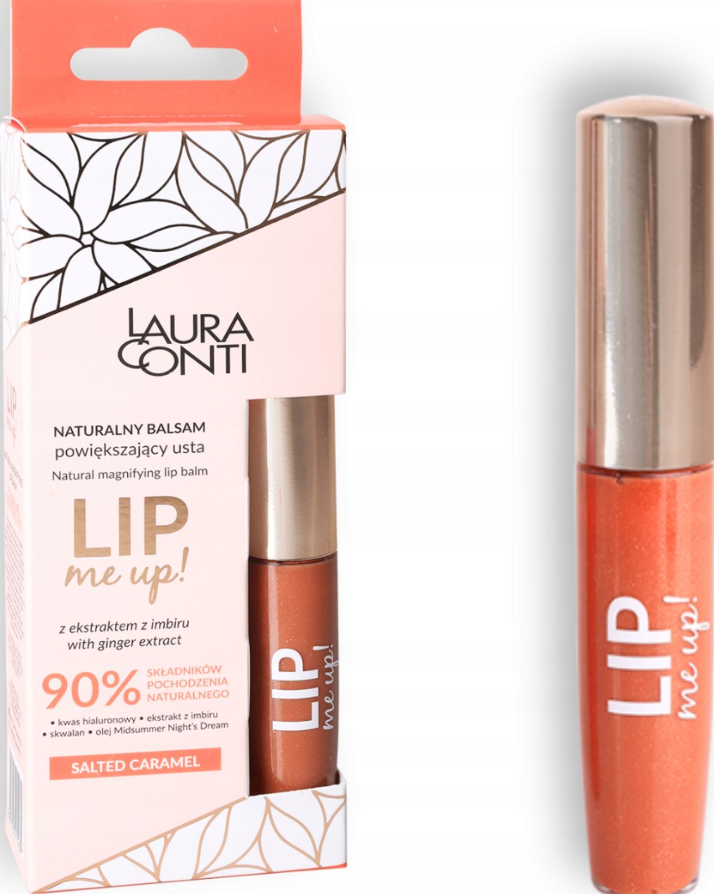 Блеск для губ Laura Conti Lip Me Up увеличение объема соленая карамель 9 мл