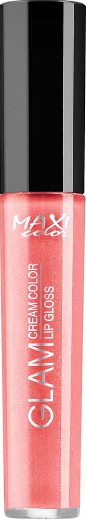 Блеск для губ MAXI color Glam Cream Color Нюдовый персик №04, 5 мл