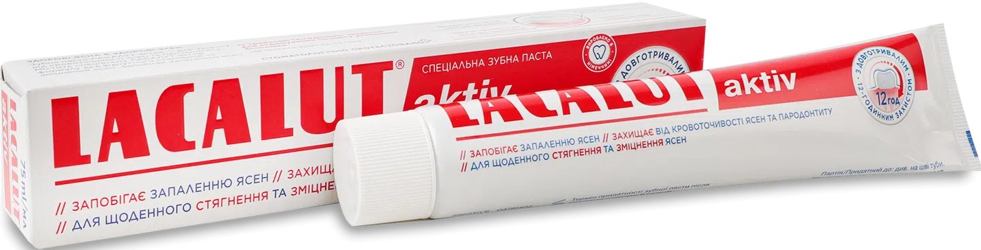 Зубна паста Lacalut aktiv 75 мл 1