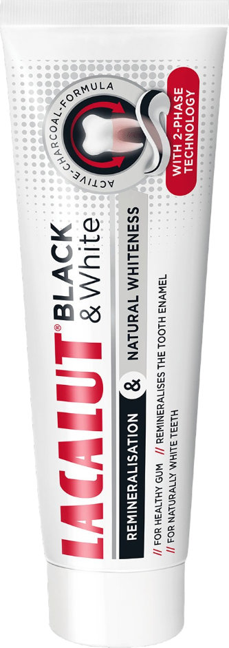 Зубна паста Lacalut Black & White 75 мл