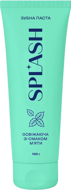 Splash зубна паста освіжаюча з відбілюючим ефектом зі смаком м'яти, 75мл 1