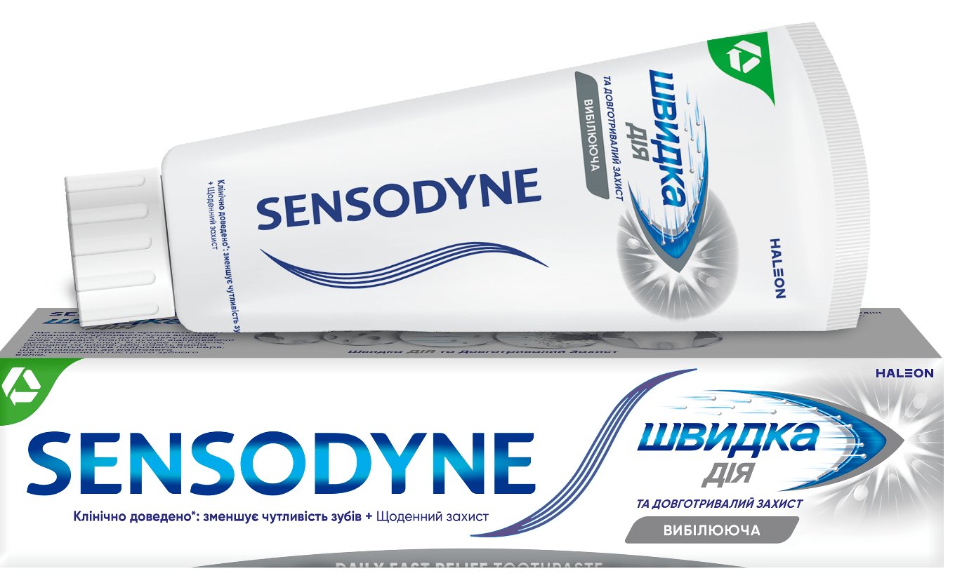 Зубна паста Sensodyne Швидка Дія Вибілююча 75 мл 1