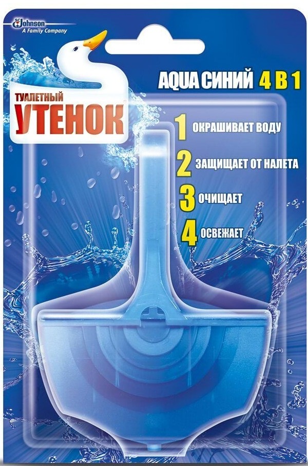 Засіб для чищення Duck Aqua Blue туалетний блок 4 в 1, 40 г  2