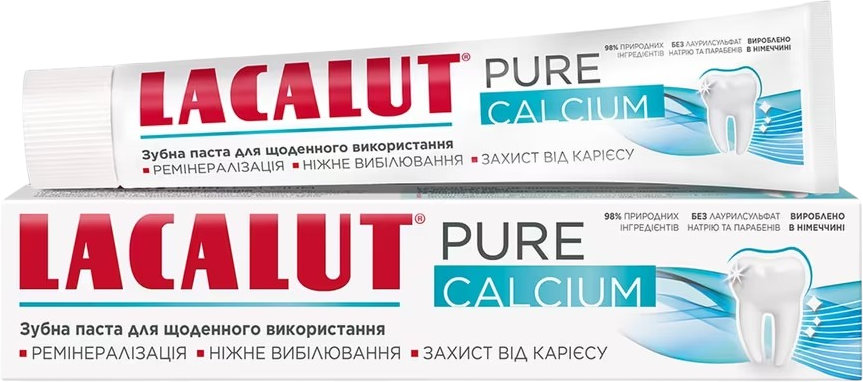 Зубна паста Lacalut Pure Calcium 75 мл фото 1