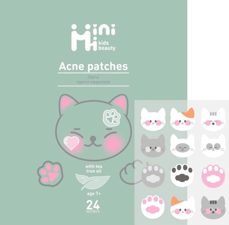 Детские патчи для лица MiniMi Kids Beauty против недостатков 24 шт.