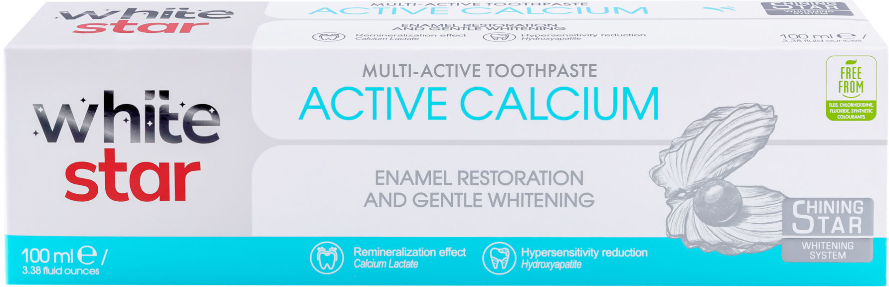 Зубная паста White Star Active Calcium Multi-Active Toothpaste 100 мл фото 1