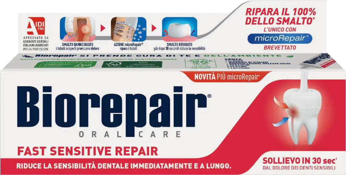 Зубная паста BioRepair Быстрое избавление от чувствительности 75 мл фото 1