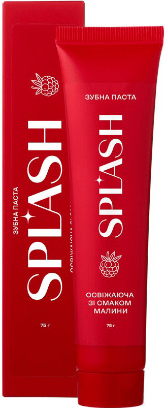 Зубная паста Splash освежающая со вкусом малины 75 г