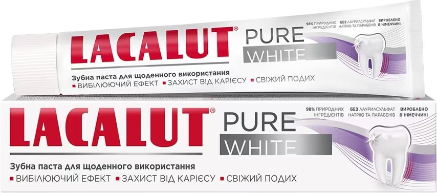 Зубна паста Lacalut Pure White, 75 мл 1