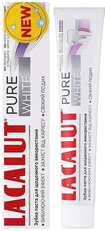 Зубна паста Lacalut Pure White 75 мл