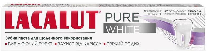Зубна паста Lacalut Pure White 75 мл фото 1