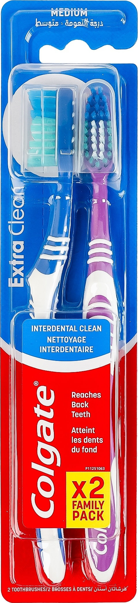Зубні щітки Colgate Експерт чистоти, видаляє бактерії, середньої жорсткості 1 + 1 шт. 2
