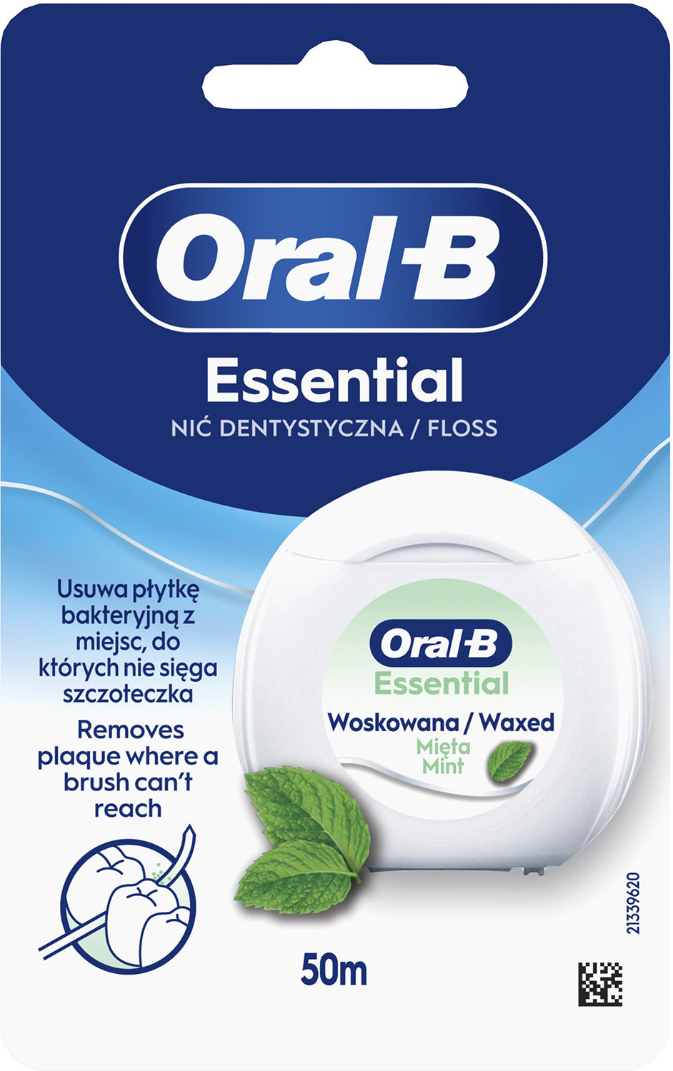Зубная нить Oral-B Essential мятная 50 м