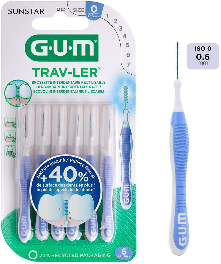 Зубная щетка межзубная GUM TravLer 6 шт.