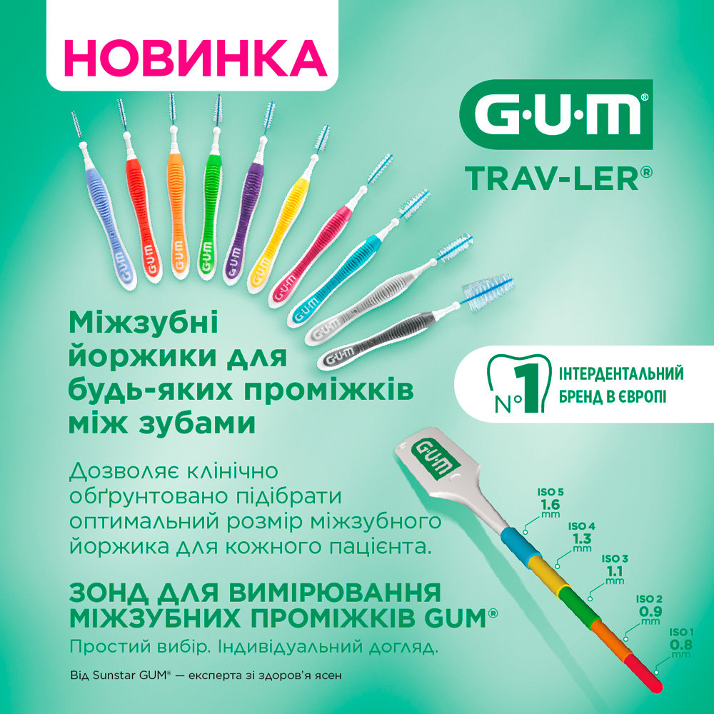 Зубная щетка межзубная GUM TravLer 6 шт. фото 8
