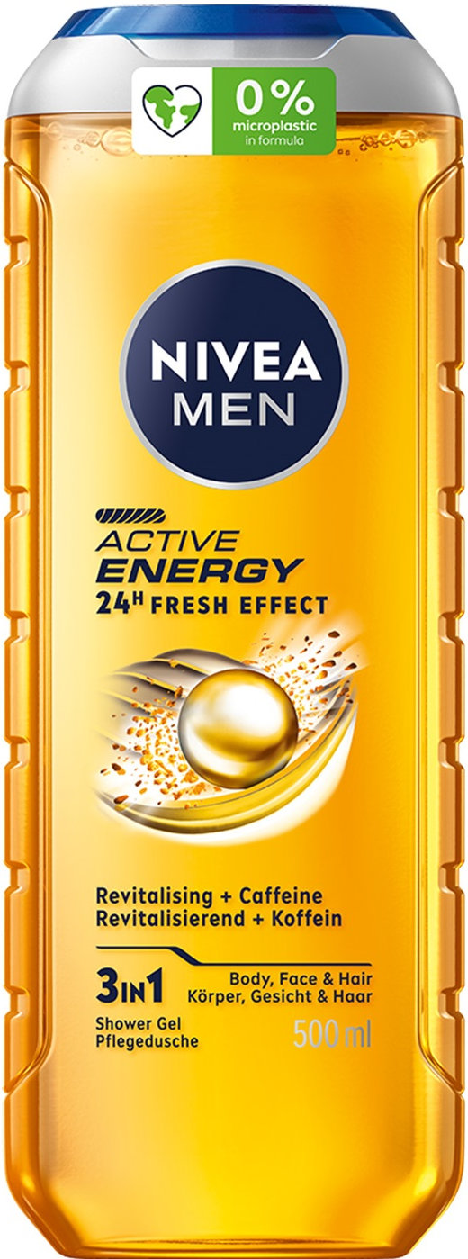 Гель для душу NIVEA MEN Активна енергія 3 в 1 для тіла, обличчя та волосся 500 мл