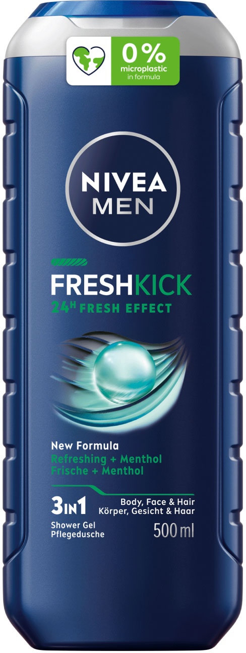 Гель для душу NIVEA MEN Заряд прохолоди 3 в 1 для тіла, обличчя та волосся 500 мл