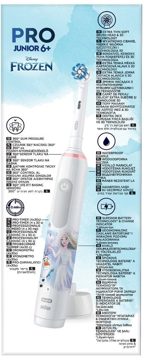 Електрична зубна щітка Oral-B Pro Junior Крижане серце 1 шт. фото 2