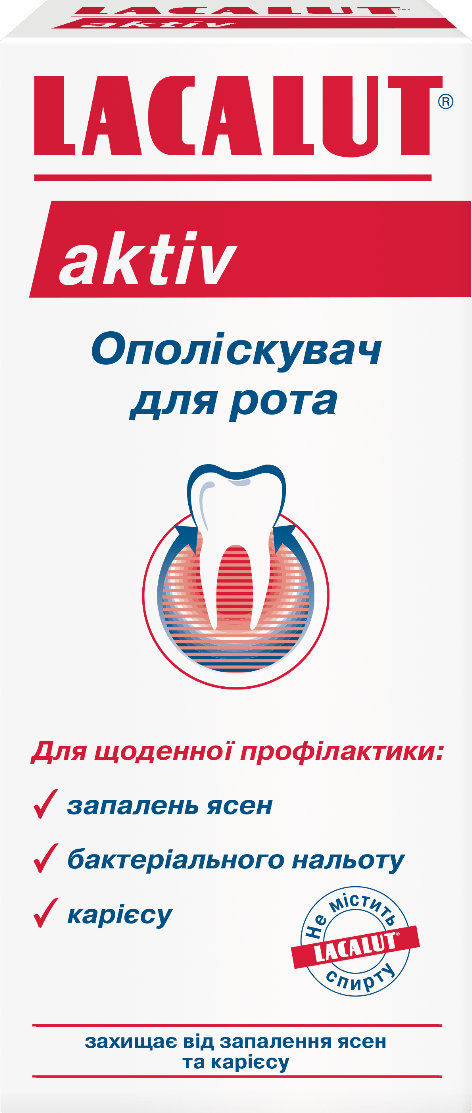 Ополаскиватель для рта Lacalut Aktiv 300 мл фото 1