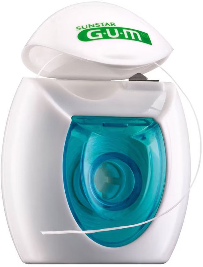 Зубная нить GUM Original White Floss вощеная с фторидом 30 м фото 1