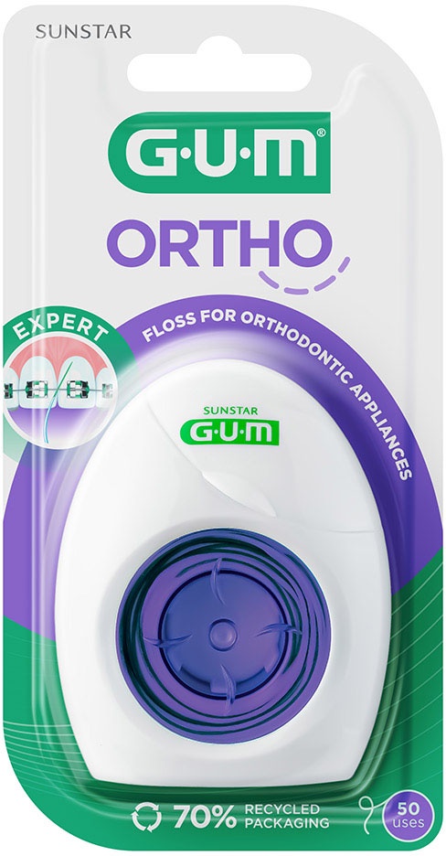 Зубная нить GUM Ortho ортодонтическая
